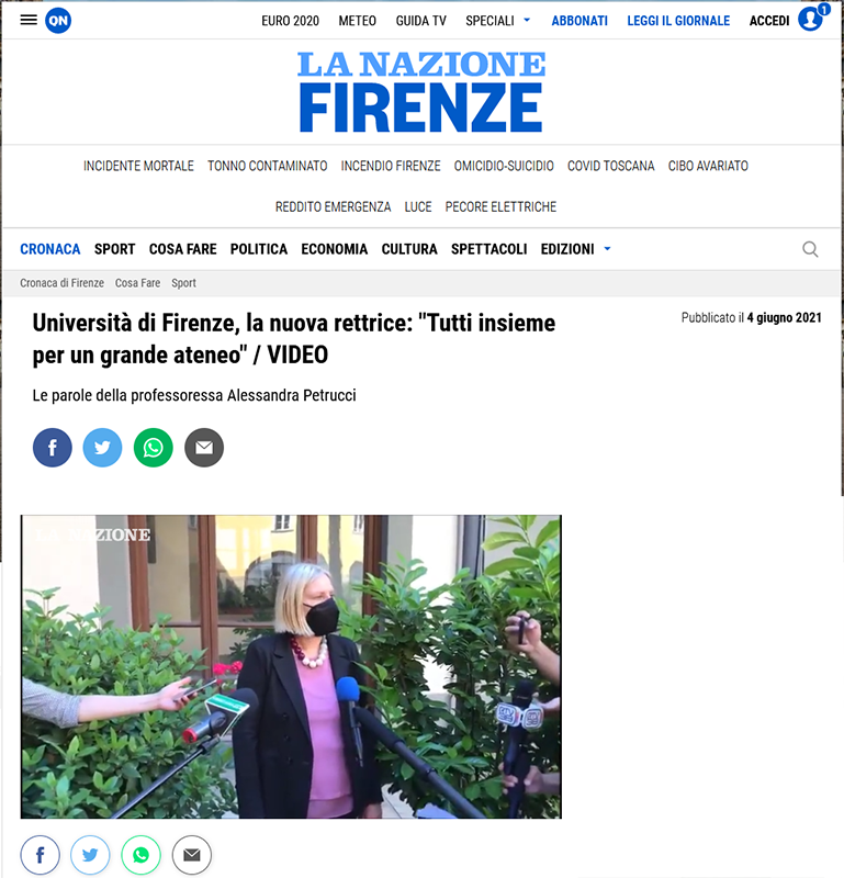 Università di Firenze, la nuova rettrice: "Tutti insieme per un grande ateneo" / VIDEO